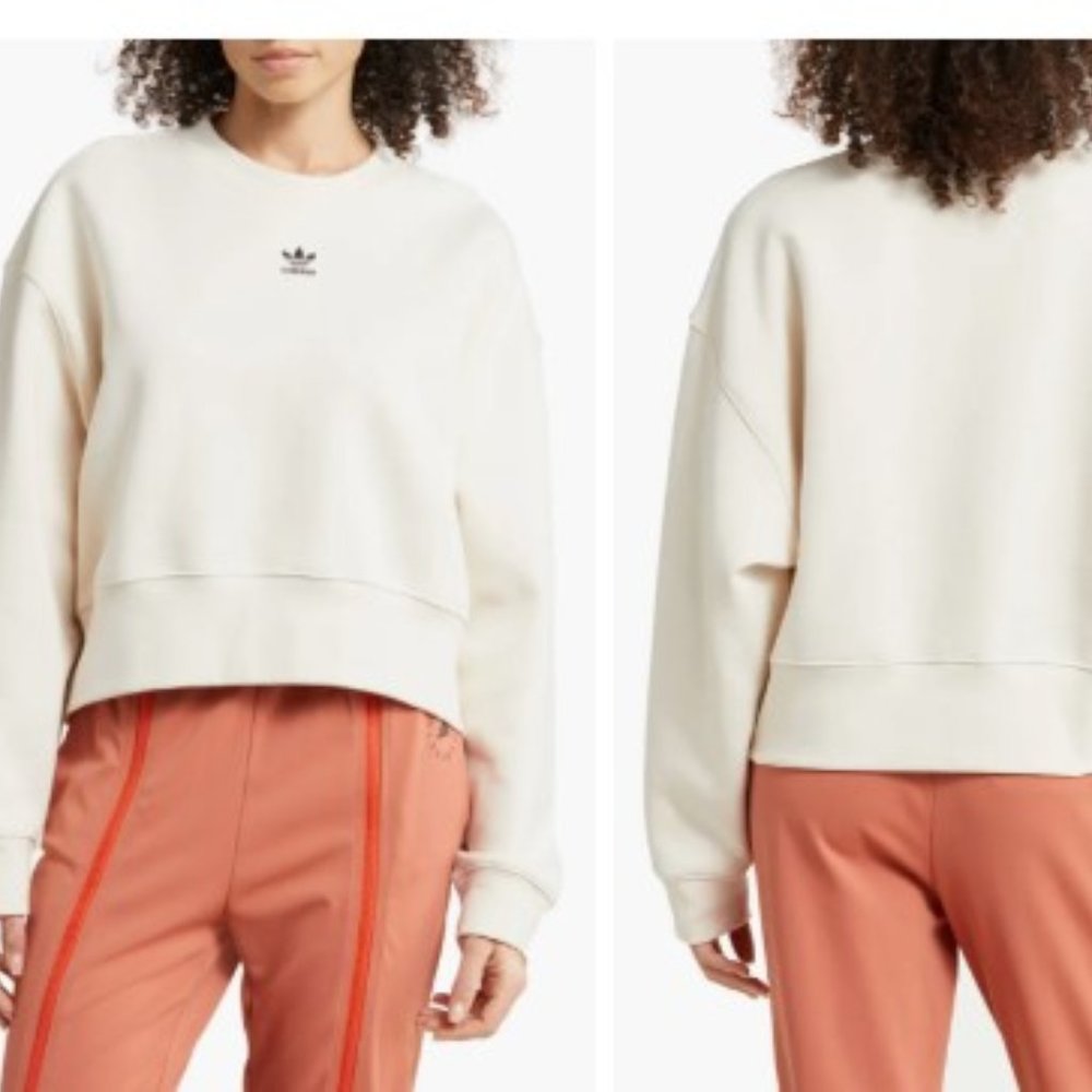 Adidas Trefoil Crewneck slouchy Sweatshirt  Size Large New with tags